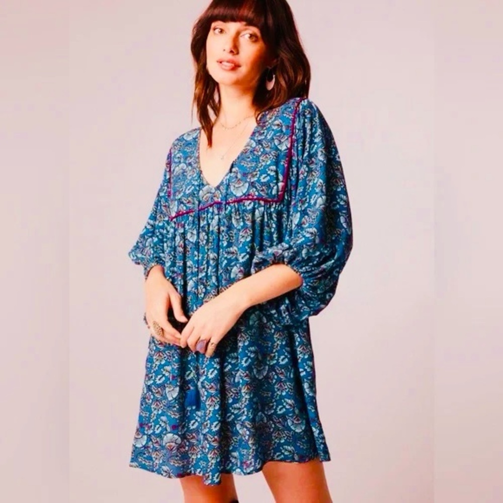 Free People Blue Floral Dress - Picture 3 of 3